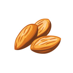My Simple flat 2D illustration of sugar-coated almonds isolated on a transparent background, vector, flat design, animation design, simple flat 2D icon, clipart
