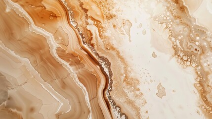 Natural brown marble stone texture with beautiful veining and smooth surface. Great for interior decoration like countertops, flooring and wall cladding.