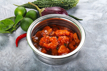 Chinese cuisine - Prawn sweet and sour sauce