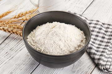 Wheat flour heap for bake