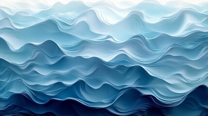 Abstract Blue Wave Pattern