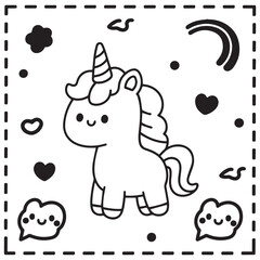 Cute Unicorn Illustration