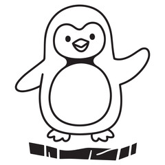 penguin with a gift