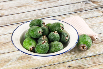 Sweet ripe juicyfruit feijoa