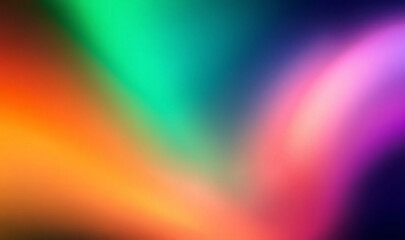 Abstract background with blended colors of orange green teal pink and purple gradients and soft blur effect