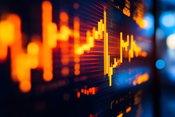 Naklejka premium Stock Market Data Display