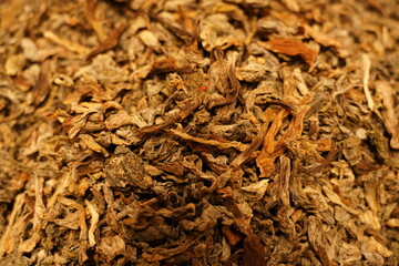 The dried mushrooms are in the basket