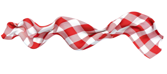 Red and White Checkered Fabric Drape