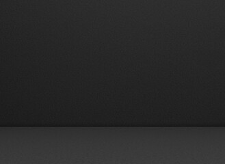 Black background wall dark grey studio counter room for presentation product, shadow on floor display design luxury decoration material backdrop perspective table marble minimal.