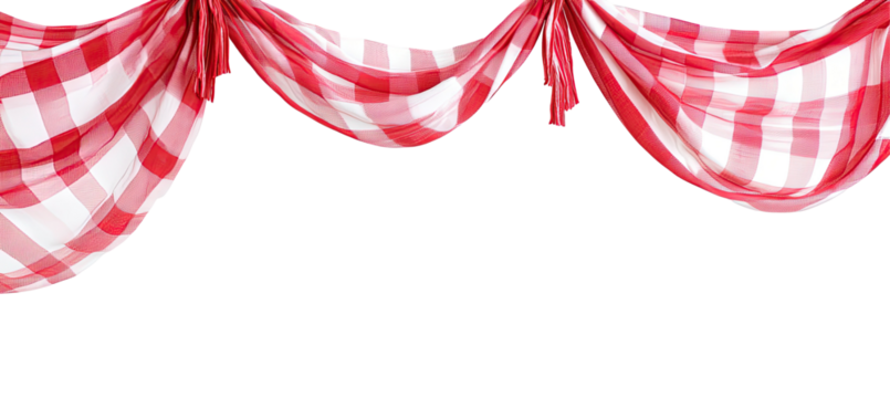 Red and White Gingham Drapery