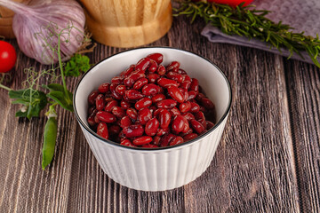 Vegan cuisine canned red kidney beans