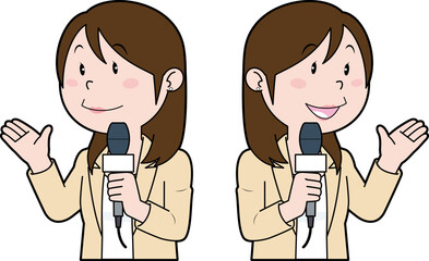 女性レポーター