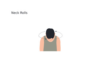 flat illustration of people doing stretching