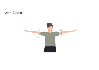 flat illustration of people doing stretching