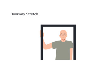 flat illustration of people doing stretching