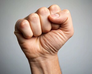 fist on white background