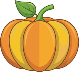 A colorful, detailed vegetable pumpkin vector art illustration featuring a vibrant, realistic design perfect for seasonal, harvest, and organic-themed projects.