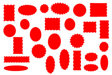 Zig zag wavy shape frames, vector illustration