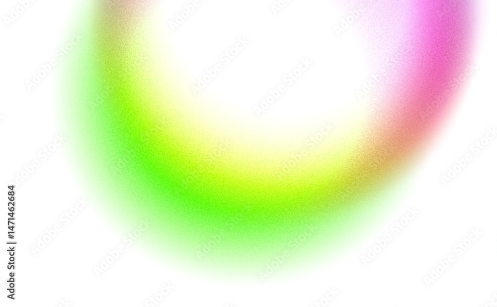 Poster green purple color grainy gradient shape cutout on transparent background, abstract multicolored noi