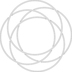 Circle line overlapping geometry pattern. Elements in technology