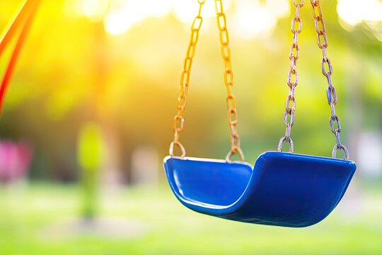 Empty swing in park