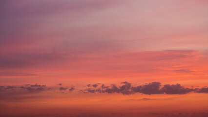 Sunset clouds in the sky in summer evening