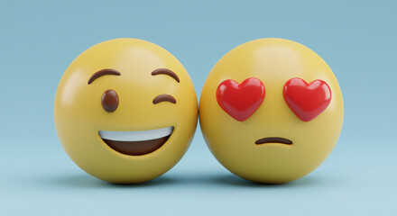 Happy emoji face with hearts for eyes.
