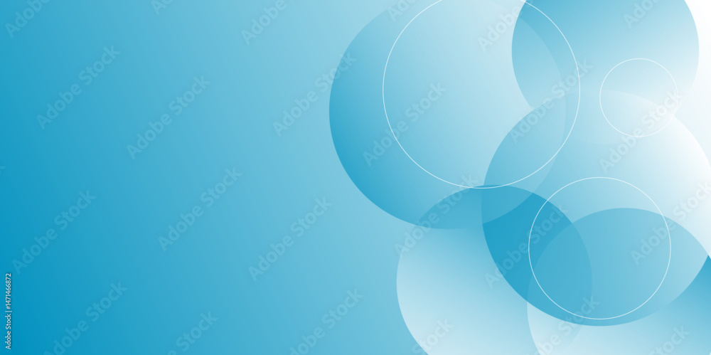 Aufkleber abstract blue background with circle geometric. abstract background with transparent overlapping tur