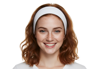 White Headband for Women Stylish  Comfortable isolated on transparent background