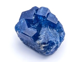 Obraz premium Sparkling Blue Crystal Gemstone: A Nature's Masterpiece in Translucent Quartz and Helical Facets for Luxury Collections