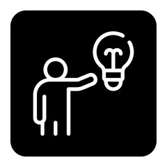 creativity glyph icon