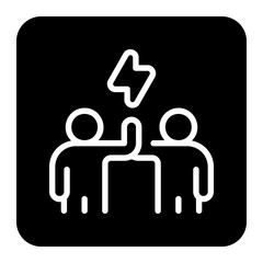 Successful glyph icon