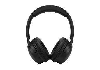 Fototapeta premium Black Wireless Over Ear Headphones HighQuality Audio Image isolated on transparent background