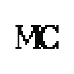 MC monogram logo design letter text name symbol monochrome logotype alphabet character simple logo