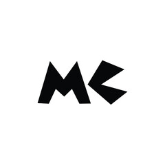MC monogram logo design letter text name symbol monochrome logotype alphabet character simple logo