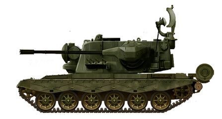 T-72A SPAAG (SPAAG variant based on the T-72 tank, with a turret from the Gepard) © Tikros