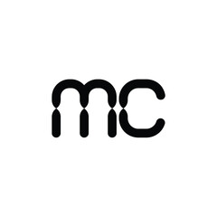 MC monogram logo design letter text name symbol monochrome logotype alphabet character simple logo