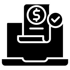 E-Receipt glyph icon