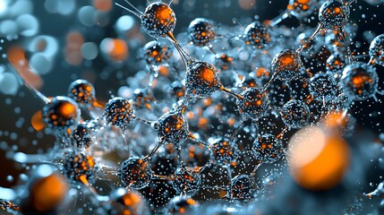 Nanotechnology close-ups reveal intricate nanoscale structures and atomic arrangements, providing insights into advanced material properties.