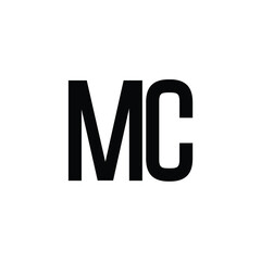 MC monogram logo design letter text name symbol monochrome logotype alphabet character simple logo
