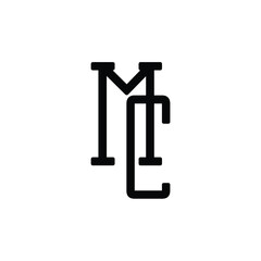MC monogram logo design letter text name symbol monochrome logotype alphabet character simple logo