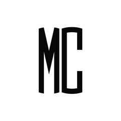 MC monogram logo design letter text name symbol monochrome logotype alphabet character simple logo