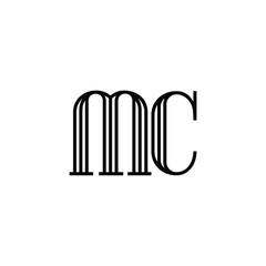 MC monogram logo design letter text name symbol monochrome logotype alphabet character simple logo