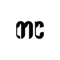 MC monogram logo design letter text name symbol monochrome logotype alphabet character simple logo