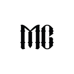 MC monogram logo design letter text name symbol monochrome logotype alphabet character simple logo