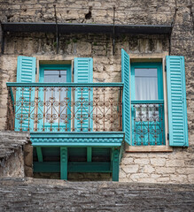 window in the old town of Mostar, Bosnia and Herzegovina