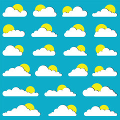 Cloud with sun, sunrise, sunshine