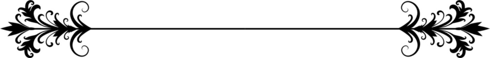 Fancy Floral SVG Text Divider Border Drawing