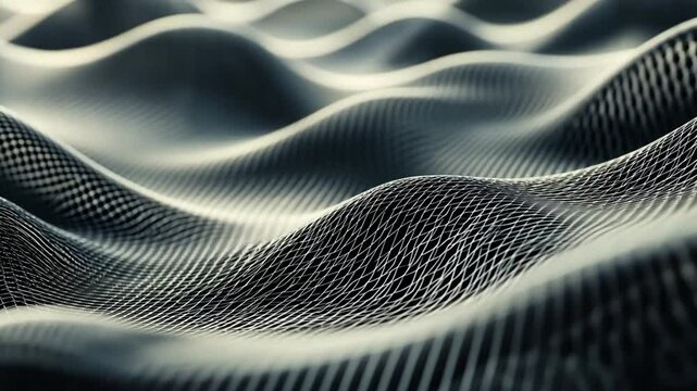Abstract Wavy Pattern Surface with Fine Mesh Texture, Digital Design Element