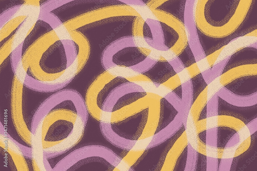 Poster pastel swirl patterns on textured background